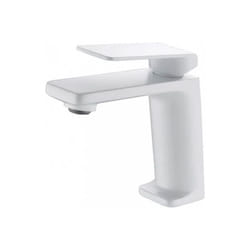 Robinet de lavabo monocommande - Robinet de salle de bain pour lavabos - Couleur Blanc Mat