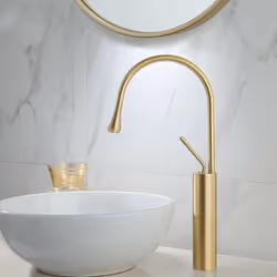 Dont €0.01 d'éco-participation. Robinet mitigeur rehaussé pour lavabo ou vasque, finition chromée et bec pivotant. C'est le m ...