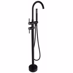 Dont €0.03 d'éco-participation. Robinet mitigeur baignoire sur pied pour baignoire îlot, avec bec pivotant. Fabrication de qu ...