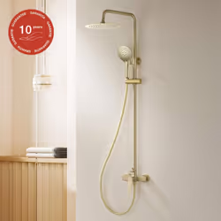 Colonne de douche mécanique avec barre extensible SKY BATH - Série GLORY. Ce modèle est disponible en 3 coloris : chromé, noi ...