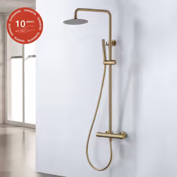 Colonne de douche thermostatique avec barre extensible SKY BATH - Série SUPREME. Ce modèle est disponible en 3 coloris : chro ...