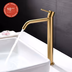 Mitigeur de lavabo bec haut SKY BATH - Série Promise. Ce robinet est disponible en 4 coloris : chromé, noir cristal, nickel b ...