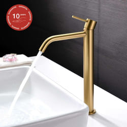 Mitigeur de lavabo bec haut sky bath or brossé pvd Inox S304 série Promise