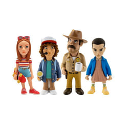 Minix - TV Series - Stranger Things - Pack de 4 - Eleven Dustin Hopper Max - Figurine 12cm
