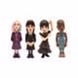 Minix - TV Series - Mercredi - Pack de 4 - Mercredi Mercredi en robe Enid Bianca - Figurine 12cm