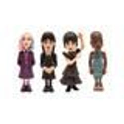Minix - TV Series - Mercredi - Pack de 4 - Mercredi Mercredi en robe Enid Bianca - Figurine 12cm
