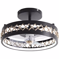 Le ventilateur de plafond CEILY ROPE adopte un style moderne et élégant, ce qui le rend adapté grâce à ses performances et so ...