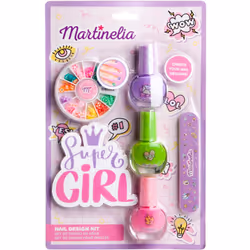 Le jeu, c’est la vie. Le produit Martinelia Super Girl Nail Design Kit amusera votre enfant, il lui permettra de jouer au gra ...