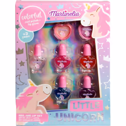 Le jeu, c’est la vie. Le produit Martinelia Little Unicorn Nail &amp; Lip Set amusera votre enfant, il lui permettra de jouer ...