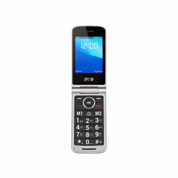 SPC Prince 4G, Clapet, SIM unique, 7,11 cm (2.8"), Bluetooth, 1600 mAh, Noir, Argent