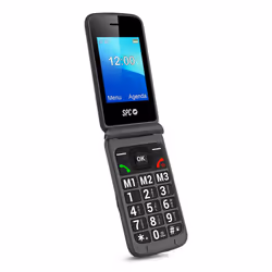 SPC Stella 3, Clapet, Double SIM, 6,1 cm (2.4"), 0,8 MP, 1450 mAh, Gris