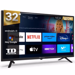 Smart TV 32 pouces Hey Google Official Assistant. Téléviseur Android 11 - TD Systems PRIME32C19GLE