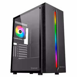 UNYKAch Armor Lumina, Bureau, PC, Noir, ATX, ITX, micro ATX, ABS, SGCC, Verre trempé, Jouer
