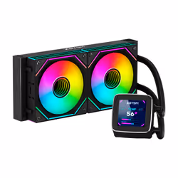 ABYSM Oceanic LCD 240 ARGB, Refroidisseur de liquide tout-en-un, 12 cm, Noir
