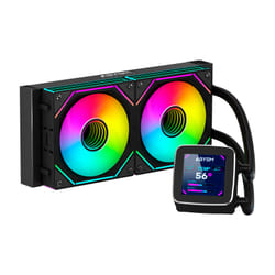 ABYSM Oceanic LCD 240 ARGB Processeur Refroidisseur de liquide tout-en-un 12 cm Noir 1 pièce(s)