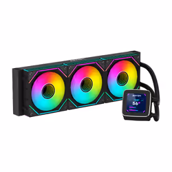 ABYSM Oceanic LCD 360 ARGB, Refroidisseur de liquide tout-en-un, 12 cm, Noir