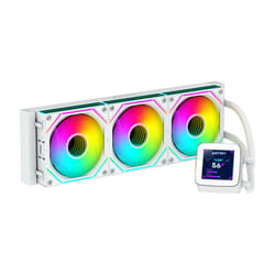 ABYSM Oceanic LCD 360 ARGB Processeur Refroidisseur de liquide tout-en-un 12 cm Blanc 1 pièce(s)