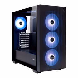UNYKAch Revelat MESH Black, Midi Tower, PC, Noir, ATX, micro ATX, Acrylonitrile-Butadiène-Styrène (ABS), SGCC, Jouer