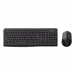 CoolBox COO-KTR-03W clavier Souris incluse maison/bureau RF sans fil QWERTY Espagnole Noir - Vue supplémentaire 2