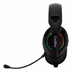 CoolBox WB01 RGB Casque Avec fil &sans fil Arceau Jouer USB Type-C Bluetooth Noir