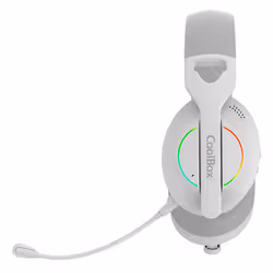 CoolBox WB01 RGB Casque Avec fil &sans fil Arceau Jouer USB Type-C Bluetooth Blanc