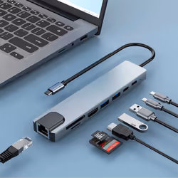 CoolBox miniDOCK C81 Avec fil USB 3.2 Gen 1 (3.1 Gen 1) Type-C Gris - Vue supplémentaire 2
