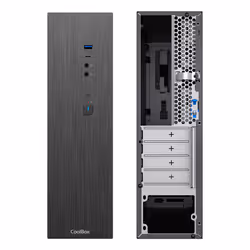 CoolBox PC micro ATX T370 Slim Profile bas (Slimline) Noir 300 W - Vue supplémentaire 3