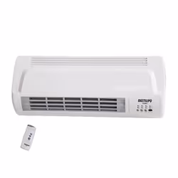 Bastilipo CS-2000B, Chauffage de ventilateur électrique, 7,5 h, Intérieure, Mur, Blanc, Boutons