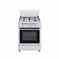 Vitrokitchen CB60BB, Cuisinière, Noir, Blanc, Rotatif, En haut devant, Gaz, 4 zone(s)