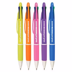 Molin BMC120-25, Clip, Stylo à bille rétractable avec clip, Noir, Bleu, Vert, Rouge, 25 pièce(s), Fin