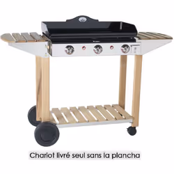 Chariot bois Forge Adour 934750 pour plancha PRESTIGE 750. Type de produit : Chariot pour plancha. Type : Chariot et capot de ...