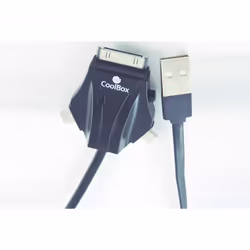 CoolBox ACD 301 câble USB 1 m microUSB/miniUSB/Apple iPhone Noir