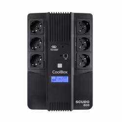 CoolBox Scudo 3 LCD 800VA, Interactivité de ligne, 0,8 kVA, 480 W, Sinus, 162 V, 290 V