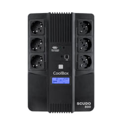 CoolBox Scudo 3 LCD 800VA alimentation d'énergie non interruptible Interactivité de ligne 0,8 kVA 480 W 6 sortie(s) CA