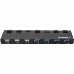 CoolBox COO-UPH356A, USB 2.0, USB 3.2 Gen 1 (3.1 Gen 1) Type-A, 5000 Mbit/s, Noir, 5 V, 2,1 A