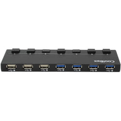 CoolBox COO-UPH356A hub & concentrateur 5000 Mbit/s Noir