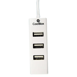 CoolBox COO-UPH190 hub & concentrateur 480 Mbit/s Blanc
