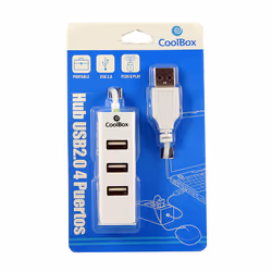 CoolBox COO-UPH190 hub & concentrateur 480 Mbit/s Blanc