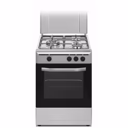 Vitrokitchen CB5530I, Cuisinière, Acier inoxydable, Rotatif, Blanc, Devant, Gaz