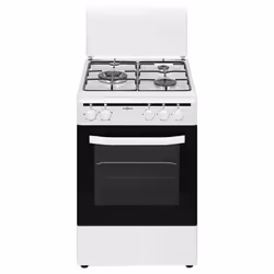 Vitrokitchen CB5535B, Cuisinière, Blanc, Rotatif, Blanc, Devant, Gaz