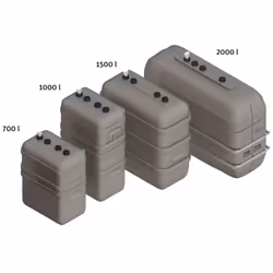 CUVE ROTHALEN PLUS 1000L avec enveloppe secondaire PE POIDS 69 KG DIMENSIONS LONGUEUR 114,3 CM PROFONDEUR 70 CM HAUTEUR 198.5 ...