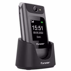Funker C250 COMFORT POWER 4G, Clapet, SIM unique, 6,1 cm (2.4"), Bluetooth, 1450 mAh, Gris