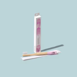 Natürbrush 8437017300076, Brosse à dents, Enfant, Beige, Rose, Bambou, Moyen, Boîte