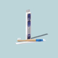 Natürbrush 8437017300083, Brosse à dents, Enfant, Beige, Bleu, Bambou, Moyen, 1 pièce(s)