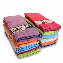 Lot de 6 torchons de cuisine en éponge 100 % coton 50 x 45 cm Briebe PC6  Multicolore 93898