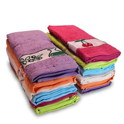 Lot de 6 torchons de cuisine en éponge 100 % coton 50 x 45 cm Briebe PC6  Multicolore 93898