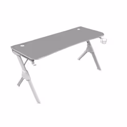 Mars Gaming MGD140W, Droit, Forme rectangulaire, Acier, Jouer, Fibre de carbone, Blanc