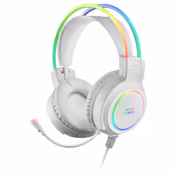 Mars Gaming MHRGBW, Avec fil, 18 - 20000 Hz, Jouer, 248 g, Casque, Blanc
