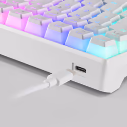 Mars Gaming MKULTRA clavier USB Portuguais Blanc
