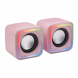Mars Gaming MSCUBEP, Avec fil, 8 W, 20 - 20000 Hz, 4 Ohm, Rose
